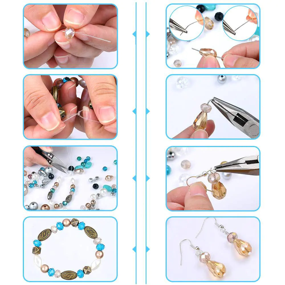 Acrylic Pearl Crystal Bead Bracelet DIY Jewelry Kit