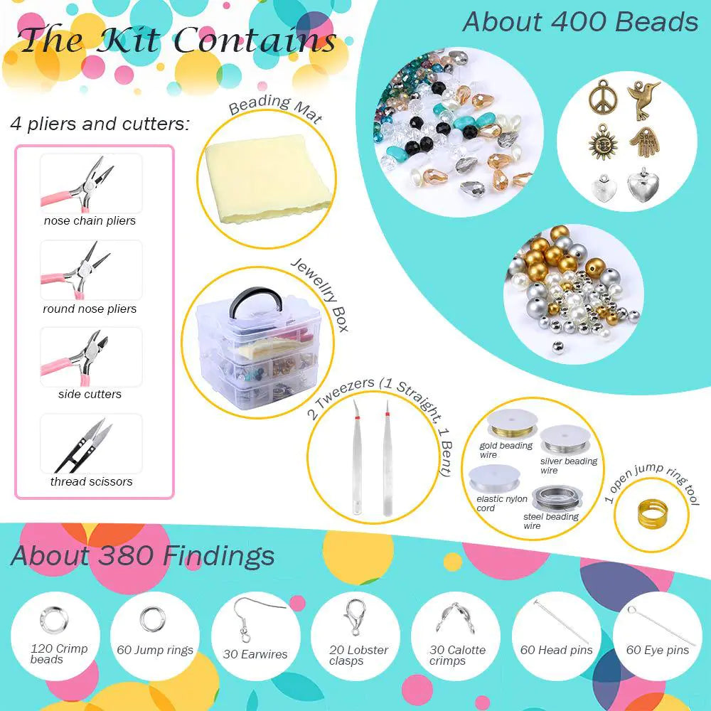 Acrylic Pearl Crystal Bead Bracelet DIY Jewelry Kit